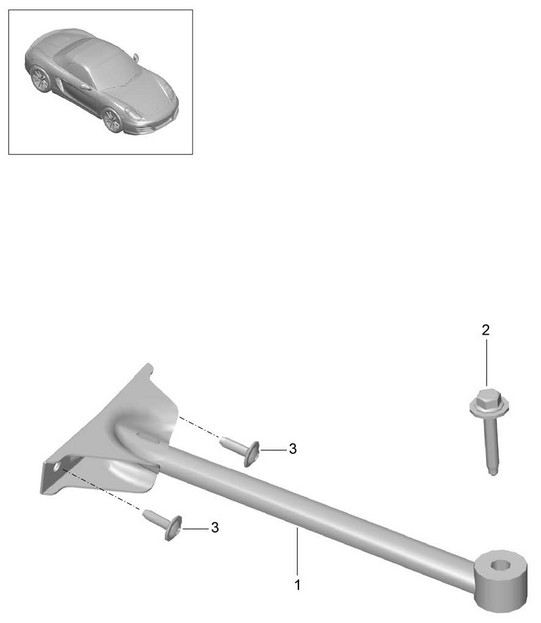 Dome strut 981 Boxster / Boxster S 2012-16