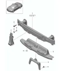 Bumper carrier - REAR - 981 Boxster / Boxster S 2012-16