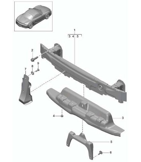 Diagram 802-030 Porsche 991.2 Targa 4 3.0L (370 Bhp) 2016-19 Body