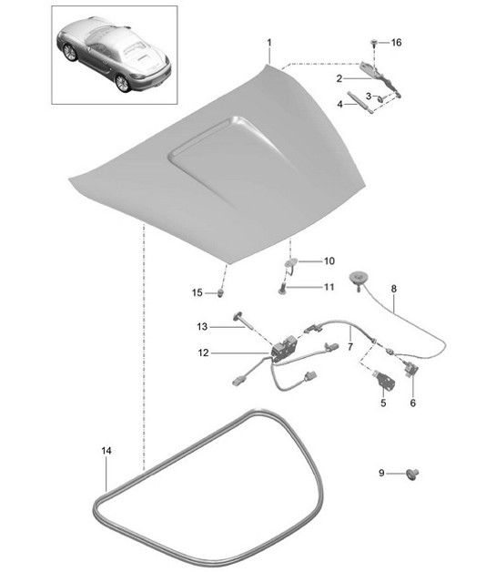 Diagram 803-005 Porsche Macan (95B) MK1 (2014-2018) Body