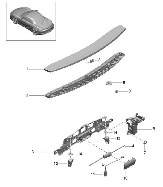 Diagram 803-007 Porsche Cayman 987C / 981C (2005-2016) Body