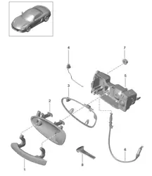 Door handle 981 Boxster / Boxster S 2012-16