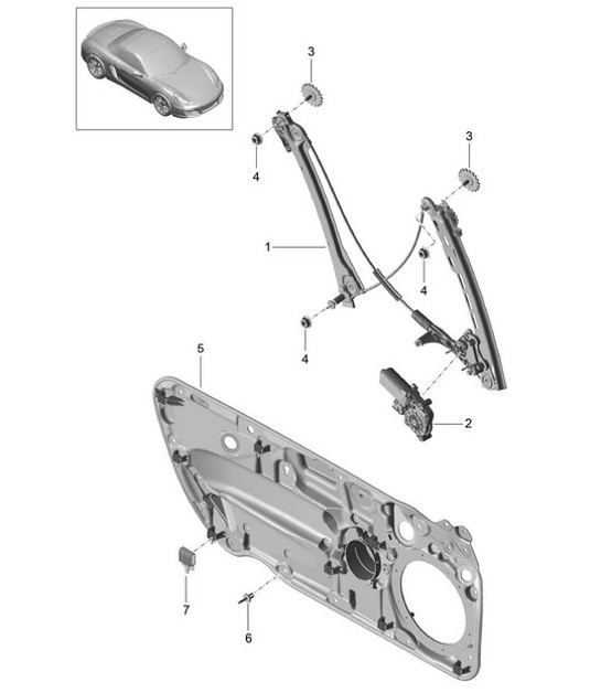 Diagram 804-030 Porsche Boxster GTS 718 4.0L Manual (400 pk) Carrosserie
