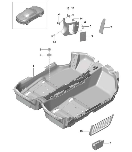 Flooring  981 Boxster / Boxster  S 2012-16