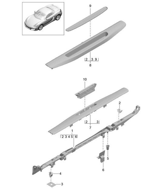 Trim / Sill - Inner - 981 Boxster / Boxster S 2012-16