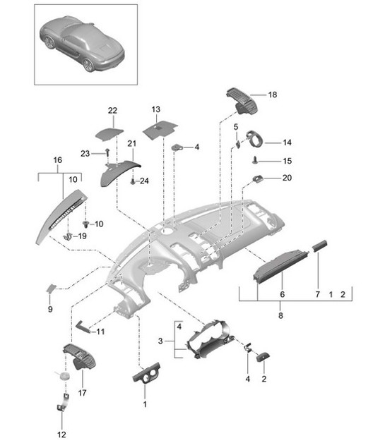 Diagram 809-005 Porsche Macan (95B) MK1 (2014-2018) Body