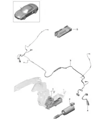Convertible top / Driving mechanism / Wire set 981 Boxster / Boxster S 2012-16