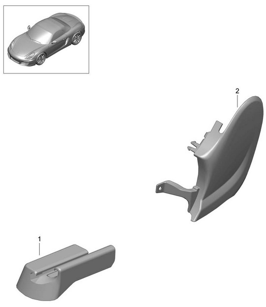 Sports seat Plus (complete) / Trim / Rail / Front seat 981 Boxster / Boxster S 2012-13