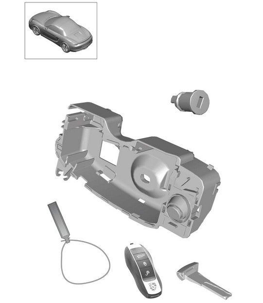 Repair set / Set of locks (PR:-625) 981 Boxster / Boxster S 2012-16