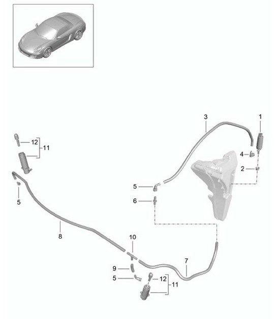 Diagram 904-020 Porsche Cayman 718C (982C) 2017>> Electrical equipment
