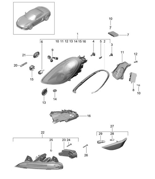 Headlights / with Dynamic cornering light / Additional headlight