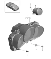 Instruments / Stopwatch 981 Boxster / Boxster S 2012-16
