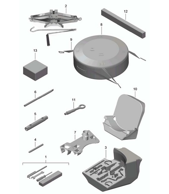 Tool jack 981C Cayman / Cayman S 2014-16