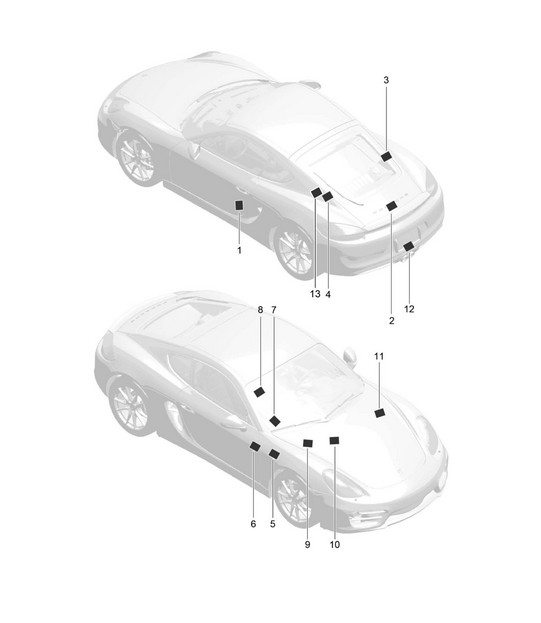 Signs/notices 981C Cayman / Cayman S 2014-16