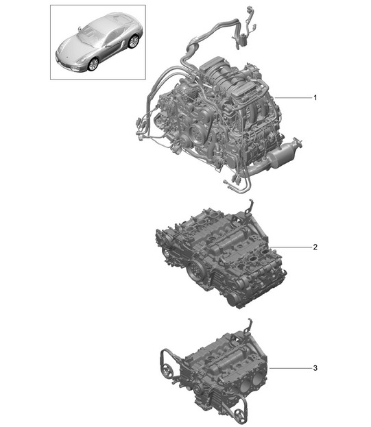 Replacement engine 981C Cayman / Cayman S 2014-16