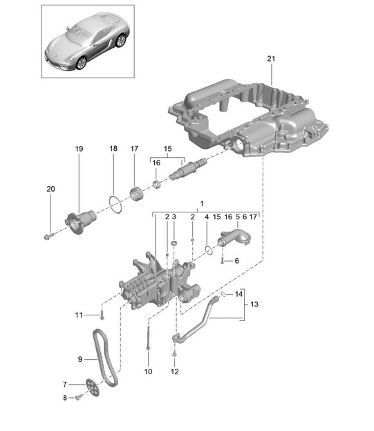 Oil pump 981C Cayman / Cayman S 2014-16