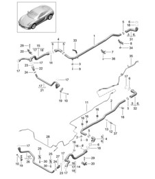 Water cooling 981C Cayman / Cayman S  2014-16