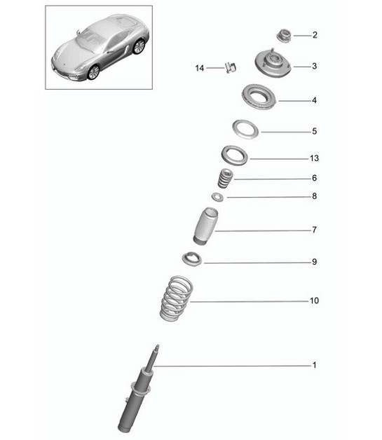 Diagram 402-000 Porsche 924 (1977-1988) Front Axle, Steering 