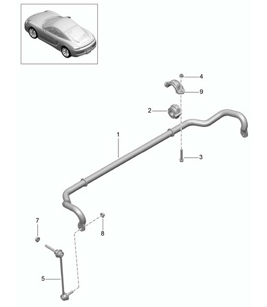 Anti-roll bar 981C Cayman / Cayman S 2014-16
