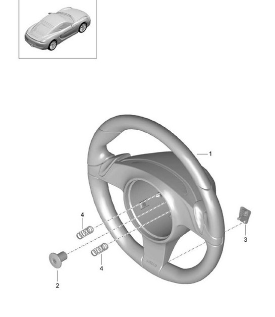 Diagram 403-004 Porsche 997 (911) MK1 2005-2008 Front Axle, Steering 