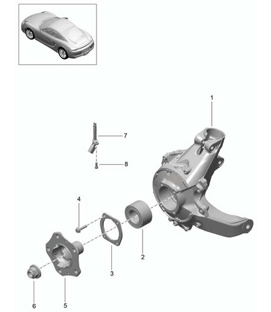 Diagram 501-000 Porsche Macan (95B) MK1 (2014-2018) Rear Axle