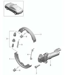 Parking brake 981C Cayman / Cayman 2014-16