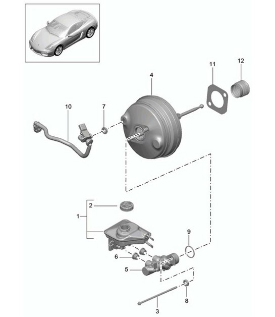 Diagram 604-000 Porsche 970.2 Panamera Turbo V8 4.8L (520Hp) 2014-16 Wheels, Brakes