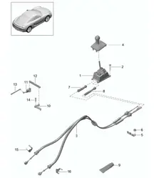 Transmission control / Manual gearbox (PR: 480) 981C Cayman / Cayman S 2014-16