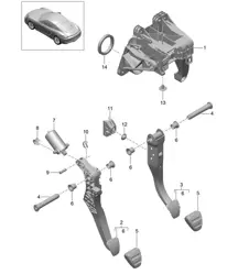 Pedals 981C Cayman / Cayman  S 2014-16