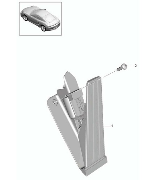 Diagram 702-010 Porsche 991 (911) MK2 2016-2019 Hand Lever System, Pedal Cluster 