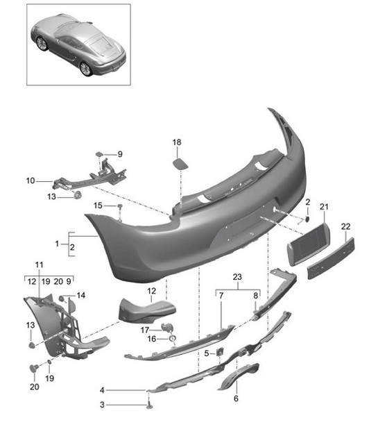 Diagram 802-010 Porsche 991 (911) MK2 2016-2019 Body