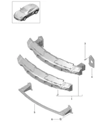 Bumper carrier - FRONT - 981C Cayman / Cayman S 2014-16
