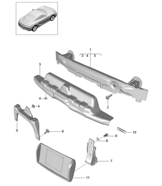 Diagram 802-030 Porsche Macan (95B) MK1 (2014-2018) Body