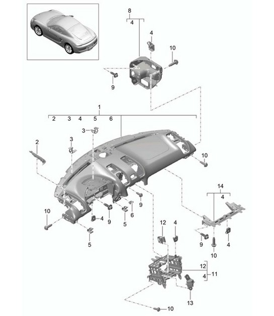 Diagram 809-000 Porsche Macan (95B) MK1 (2014-2018) Body