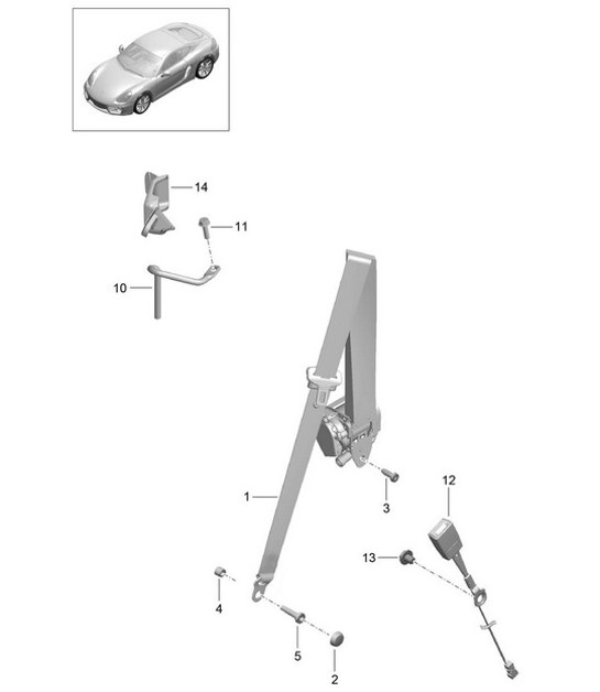 Diagram 812-000 Porsche 356 (1950-1965) Body