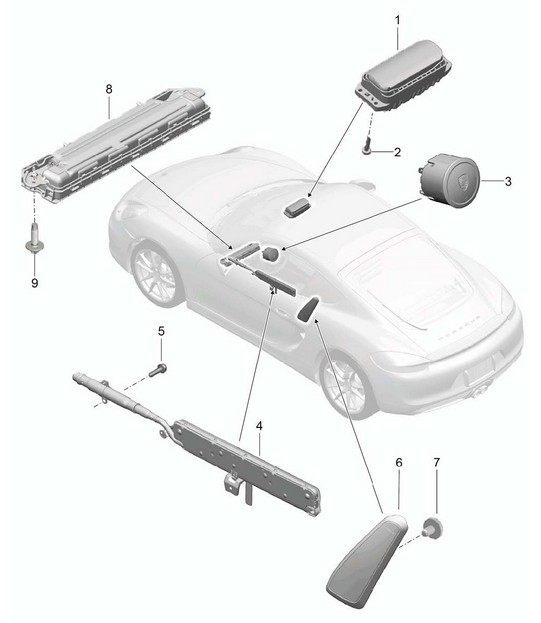 Airbag 981C Cayman / Cayman S 2014-16