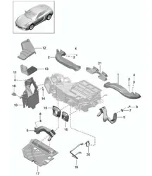 Air guide / Air distributor  981C Cayman / Cayman S 2014-16