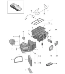 Air conditioner and Individual parts 981C Cayman / Cayman S 2014-16