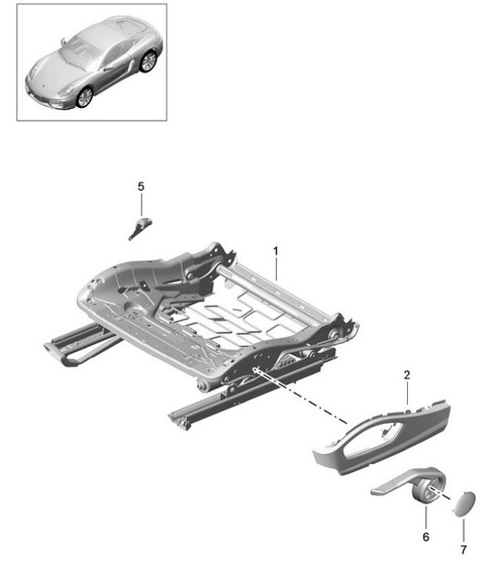 Diagram 817-023 Porsche Cayman T 718 2.0L PDK (300 Bhp) Body