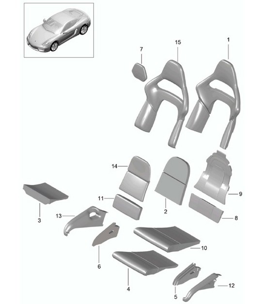 Diagram 817-062 Porsche Cayman 718C (982C) 2017>> Body