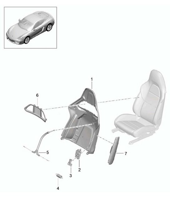Diagram 817-064 Porsche Cayman 987C / 981C (2005-2016) Body