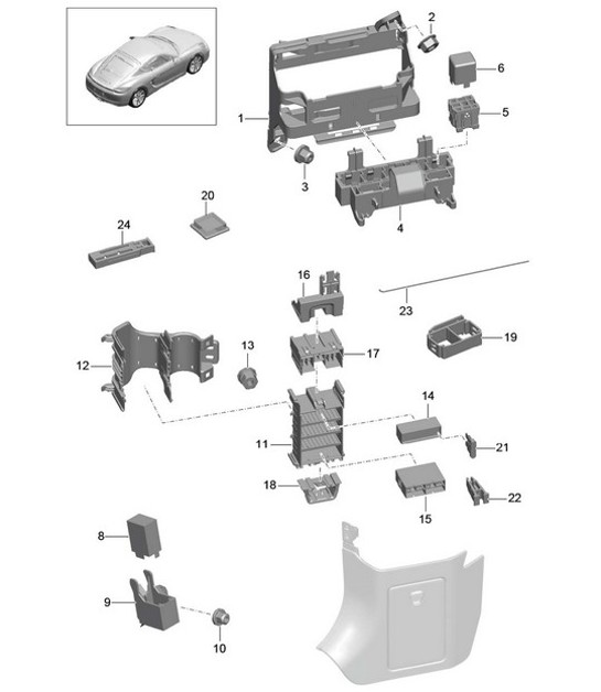Diagram 902-000 Porsche 356 (1950-1965) Electrical equipment