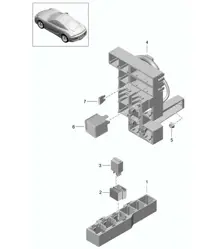 Central electrics / Luggage compartment 981C Cayman / Cayman S 2014-16