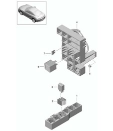 Central electrics / Luggage compartment 981C Cayman / Cayman S 2014-16