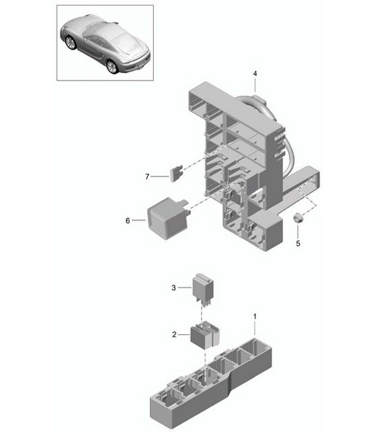 Diagram 902-001 Porsche Macan (95B) MK1 (2014-2018) Electrical equipment