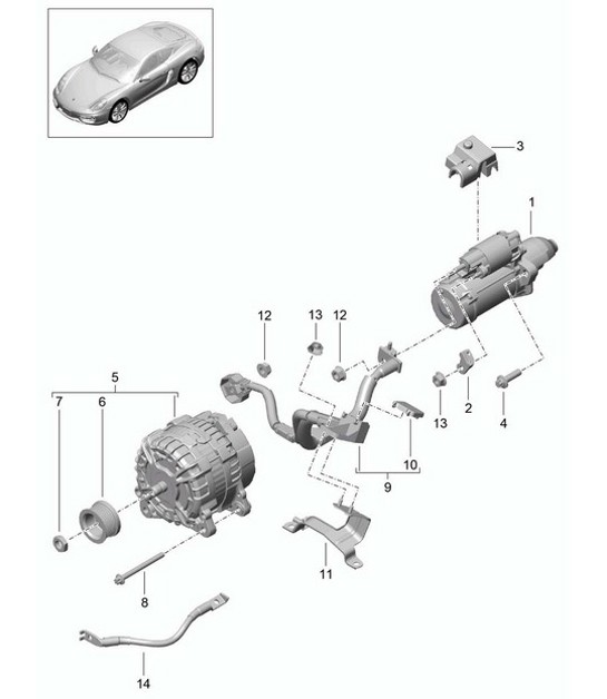 Diagram 902-005 Porsche Macan (95B) MK1 (2014-2018) Electrical equipment