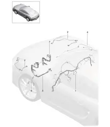 Wiring looms / Dashboard / Trim / Cover / Steering / Front axle 981C Cayman / Cayman S 2014-16