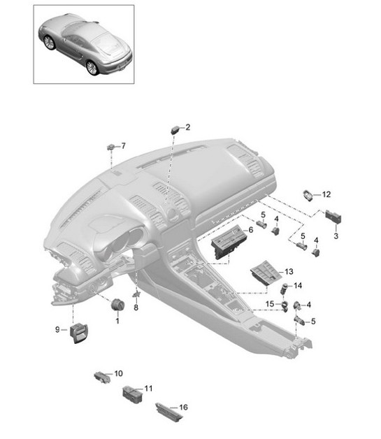 Diagram 903-005 Porsche Macan (95B) MK1 (2014-2018) Electrical equipment