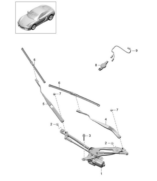 Diagram 904-000 Porsche Macan (95B) MK1 (2014-2018) Electrical equipment