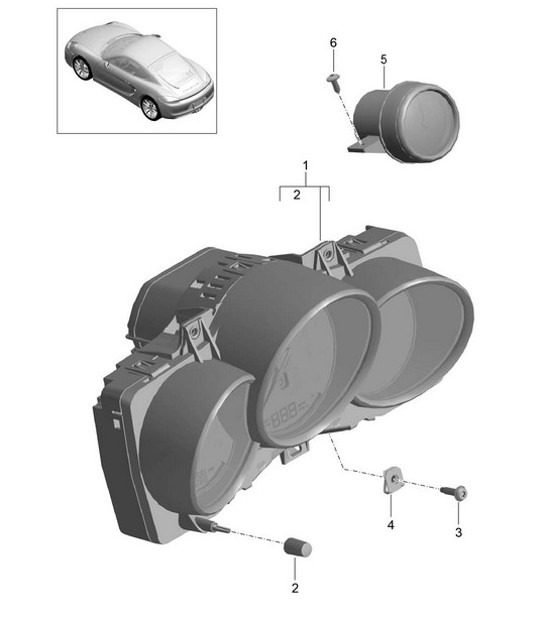 Diagram 906-000 Porsche Boxster Spyder 3.8L 2016 Electrical equipment
